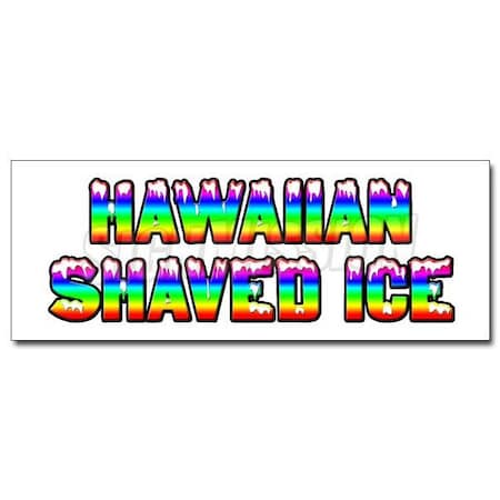 HAWAIIAN SHAVED ICE DECAL Sticker Hawaian Icee Icy Italian Cart Stand